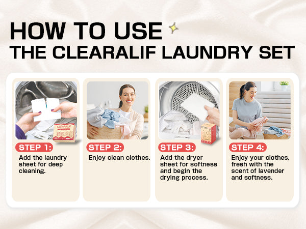 CLEARALIF All in One Laundry Detergent Sheets Kit, Magnolia Scent, 160 Loads Laundry Sheets + 160 Drying Sheets