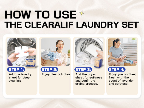 CLEARALIF All in One Laundry Detergent Sheets Kit, Fresh Linen Scent, 160 Loads Laundry Sheets + 160 Drying Sheets