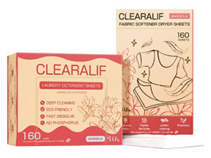 CLEARALIF All in One Laundry Detergent Sheets Kit, Magnolia Scent, 160 Loads Laundry Sheets + 160 Drying Sheets