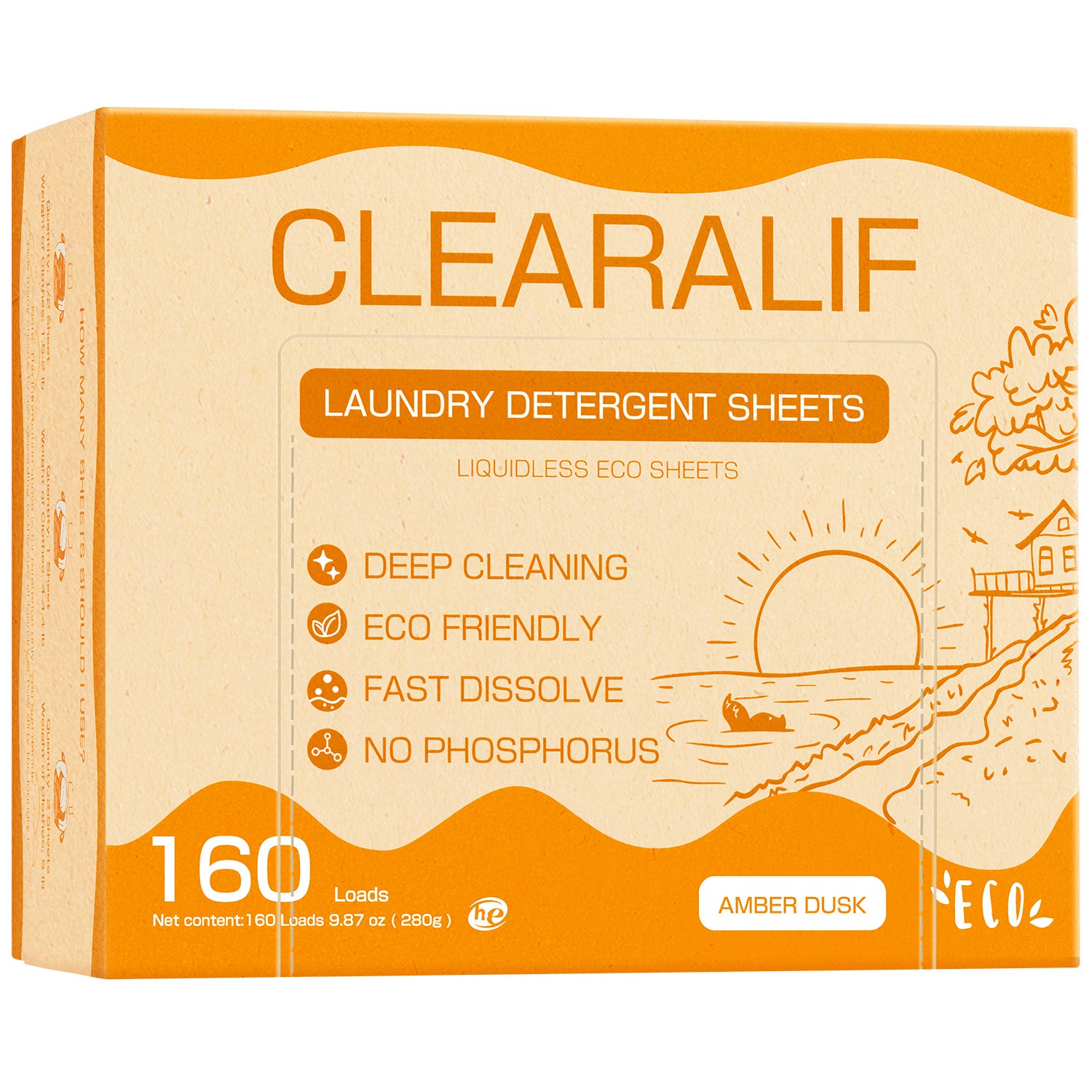 CLEARALIF Laundry Detergent Sheets Amber Dusk