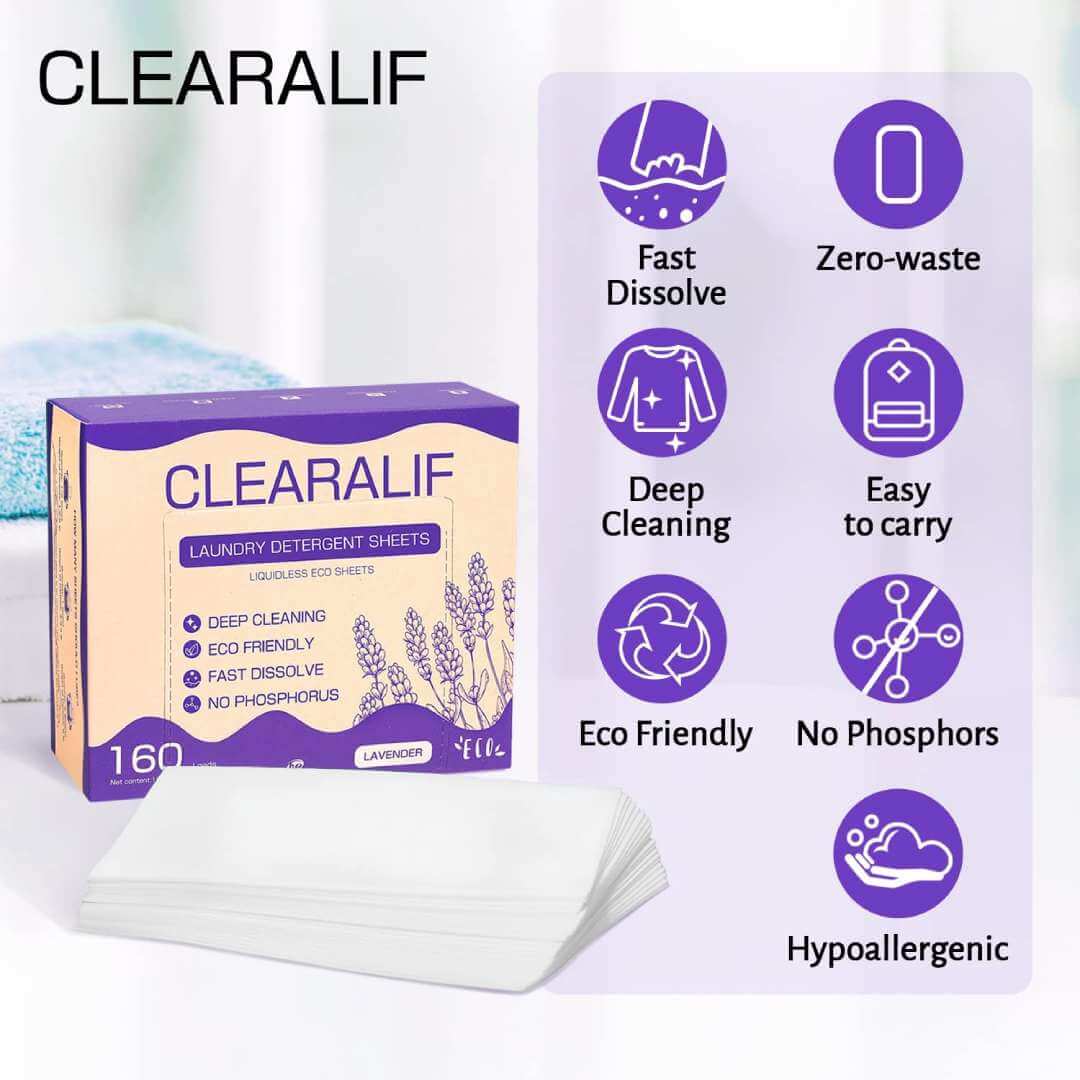 CLEARALIF Laundry Detergent Sheets Lavender