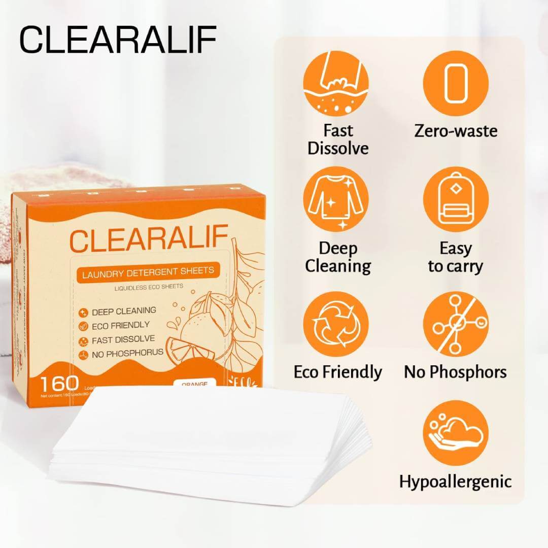 CLEARALIF Laundry Detergent Sheets Orange