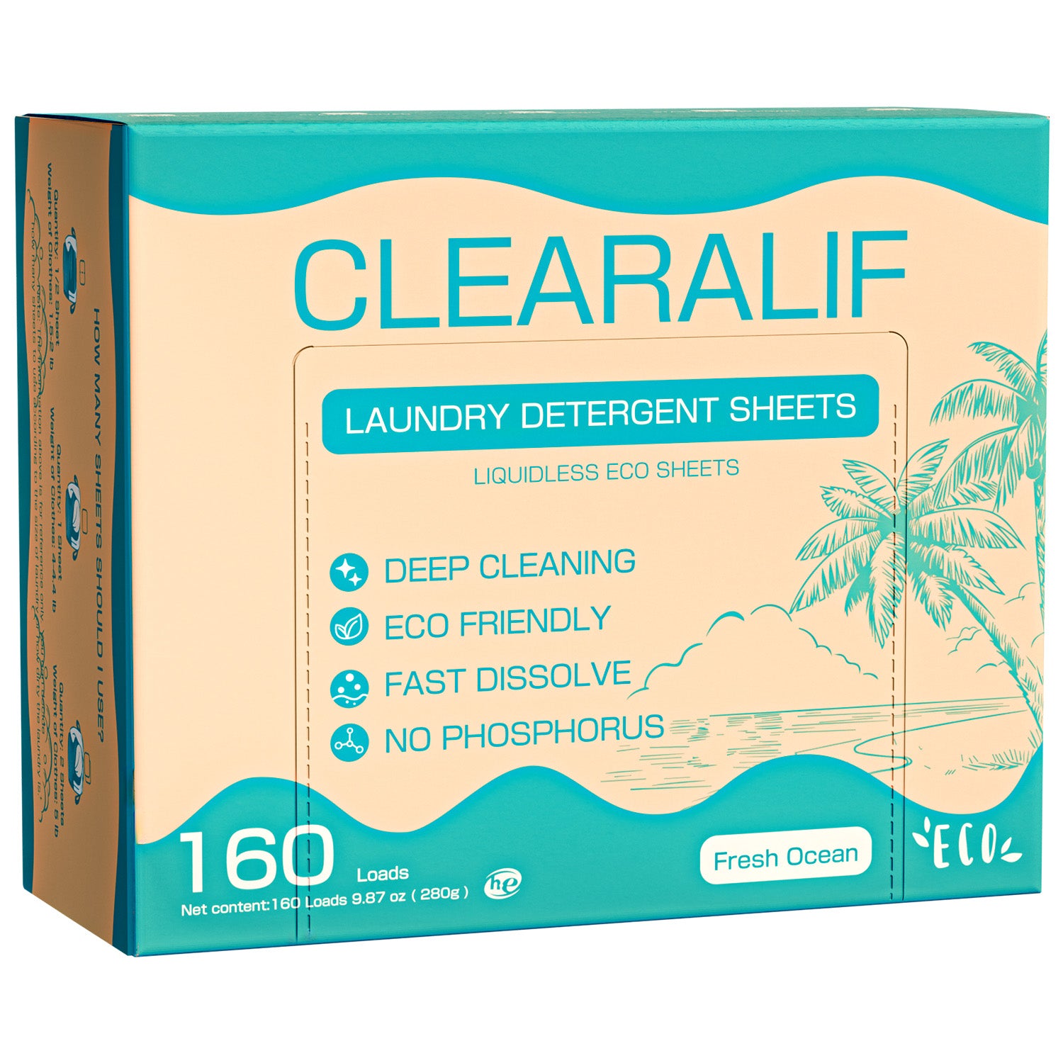 CLEARALIF Detergente para ropa en hojas Fresh Linen