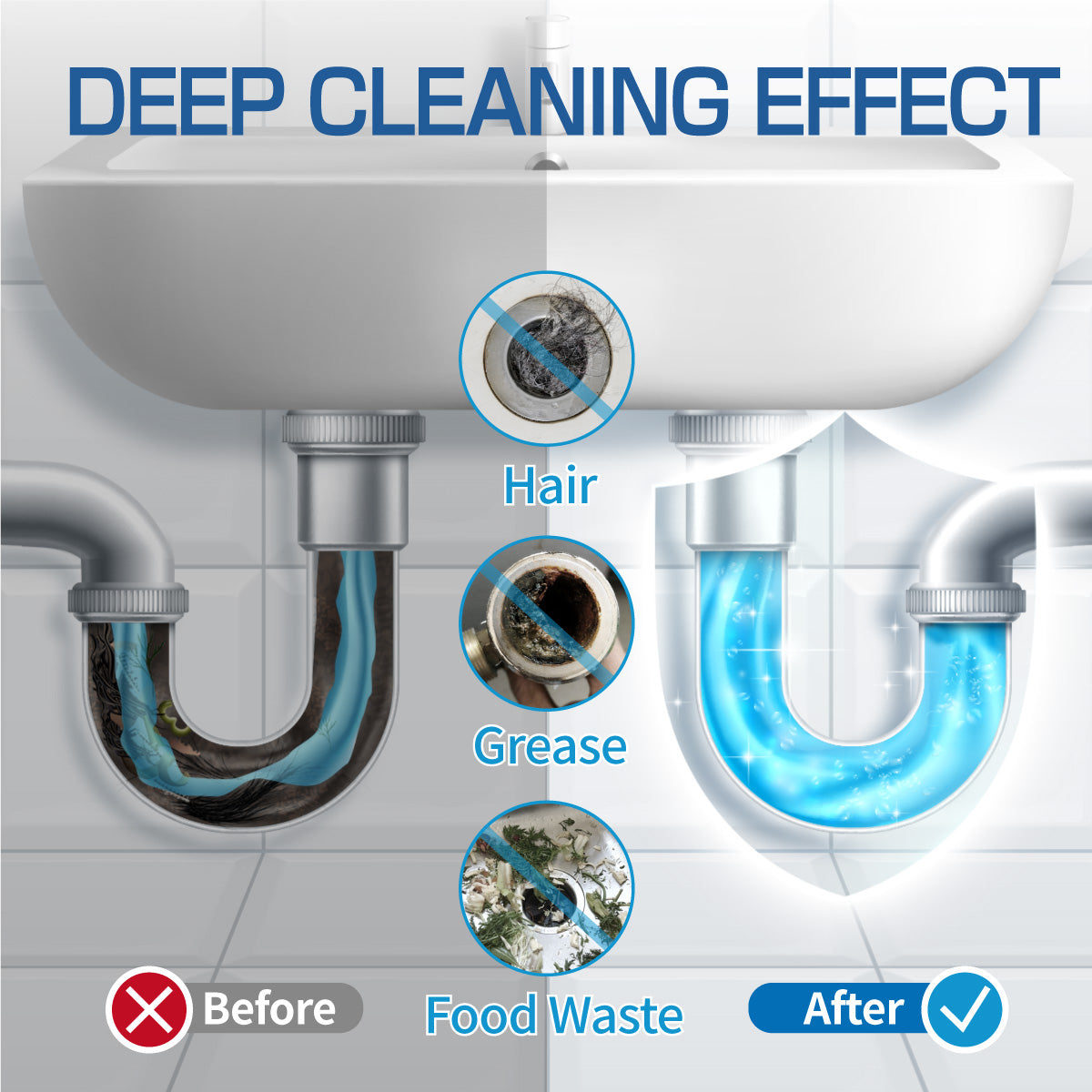 CLEARALIF Drain Cleaner Blocks, 16 Blocks, Unscented