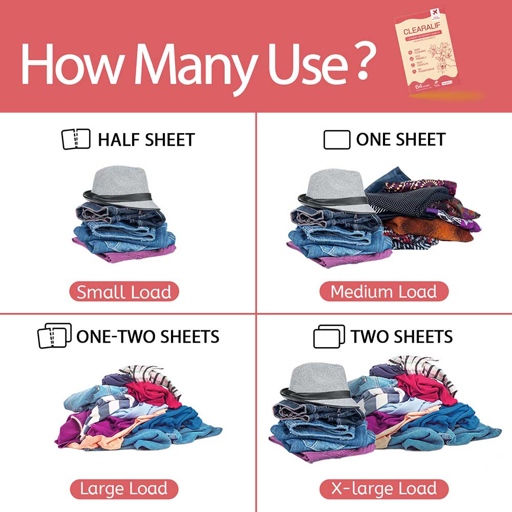 CLEARALIF Laundry Detergent Sheets 64 Loads, Magnolia