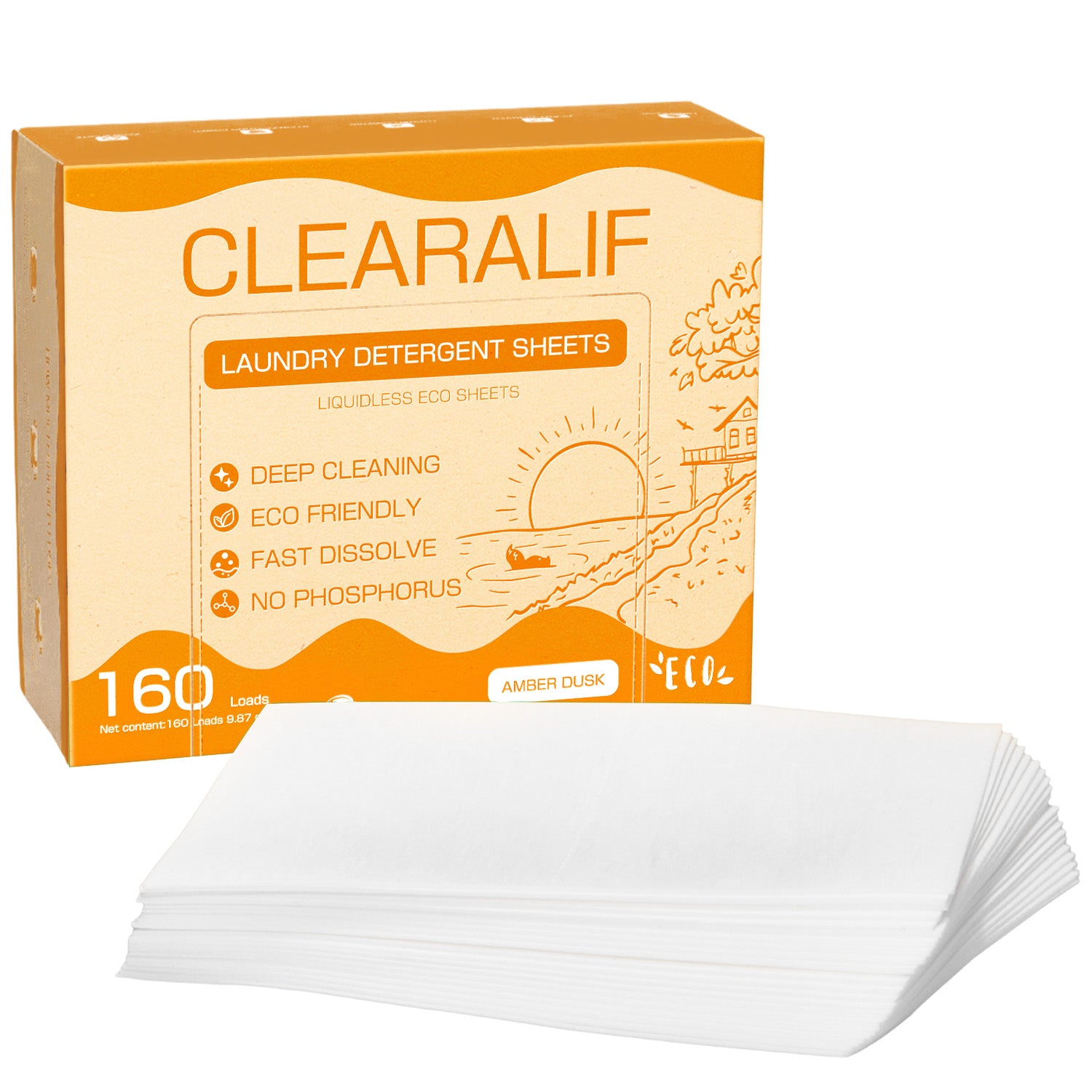 CLEARALIF Laundry Detergent Sheets Amber Dusk