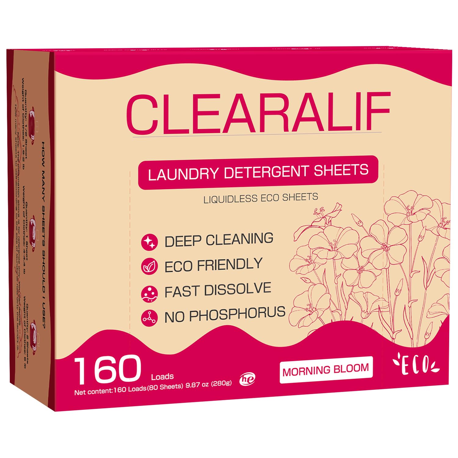CLEARALIF Laundry Detergent Sheets Morning Bloom