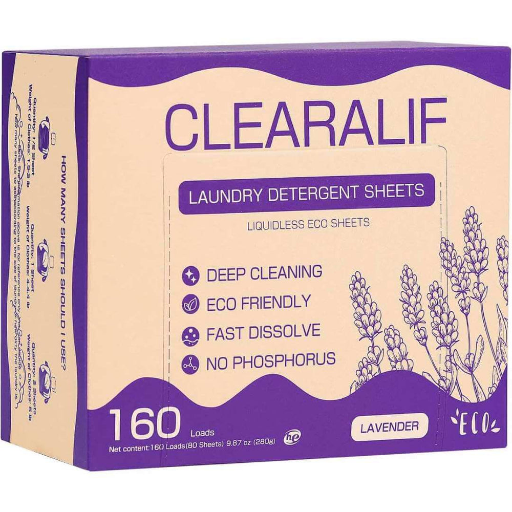 CLEARALIF Eco Friendly & Hypoallergenic Laundry Detergent Sheets 160 L